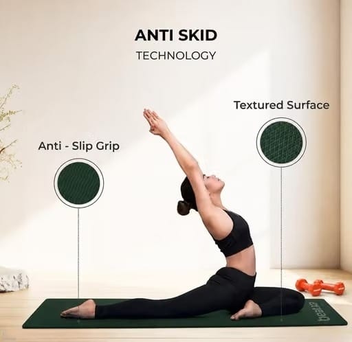 Premium Non-Slip Yoga Mat with Carrying Strap (Eco-Friendly & Sweat-Resistant)