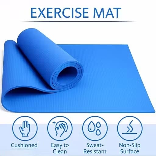 Premium Non-Slip Yoga Mat with Carrying Strap (Eco-Friendly & Sweat-Resistant)