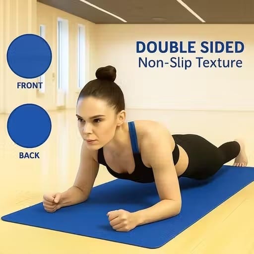 Premium Non-Slip Yoga Mat with Carrying Strap (Eco-Friendly & Sweat-Resistant)