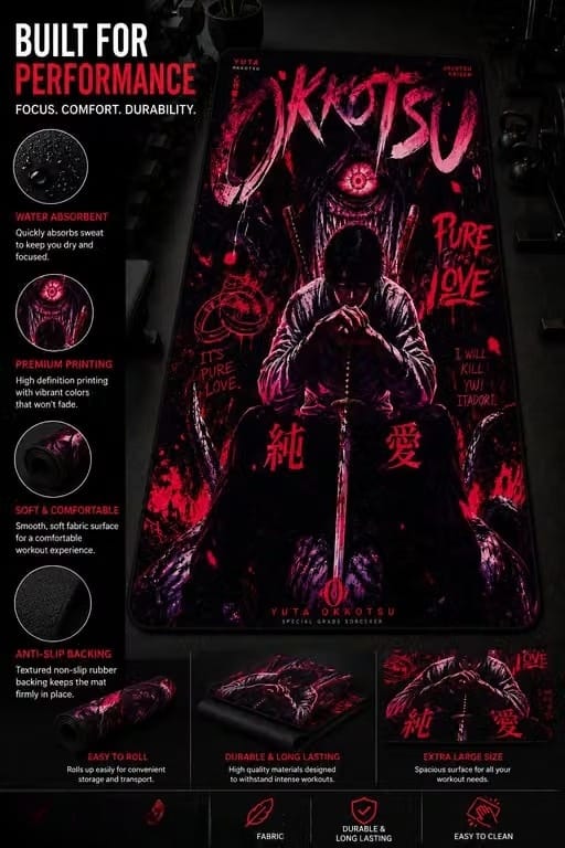 Premium Anime Heavy Duty Yoga Mat